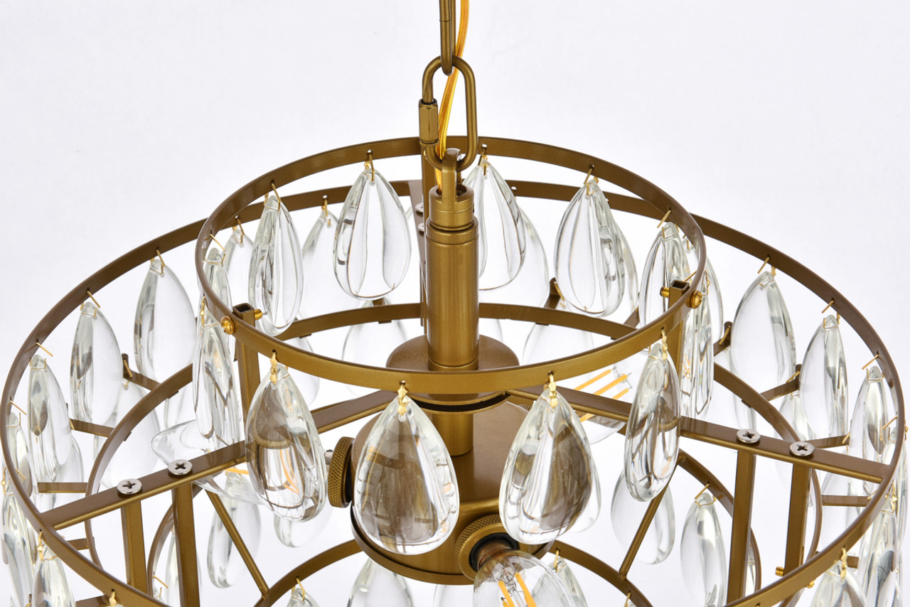 Elegant Lighting 1102D14BR Mila 14 inch pendant in brass Elegant Lighting 1102D14BR Mila 14 inch pendant in brass