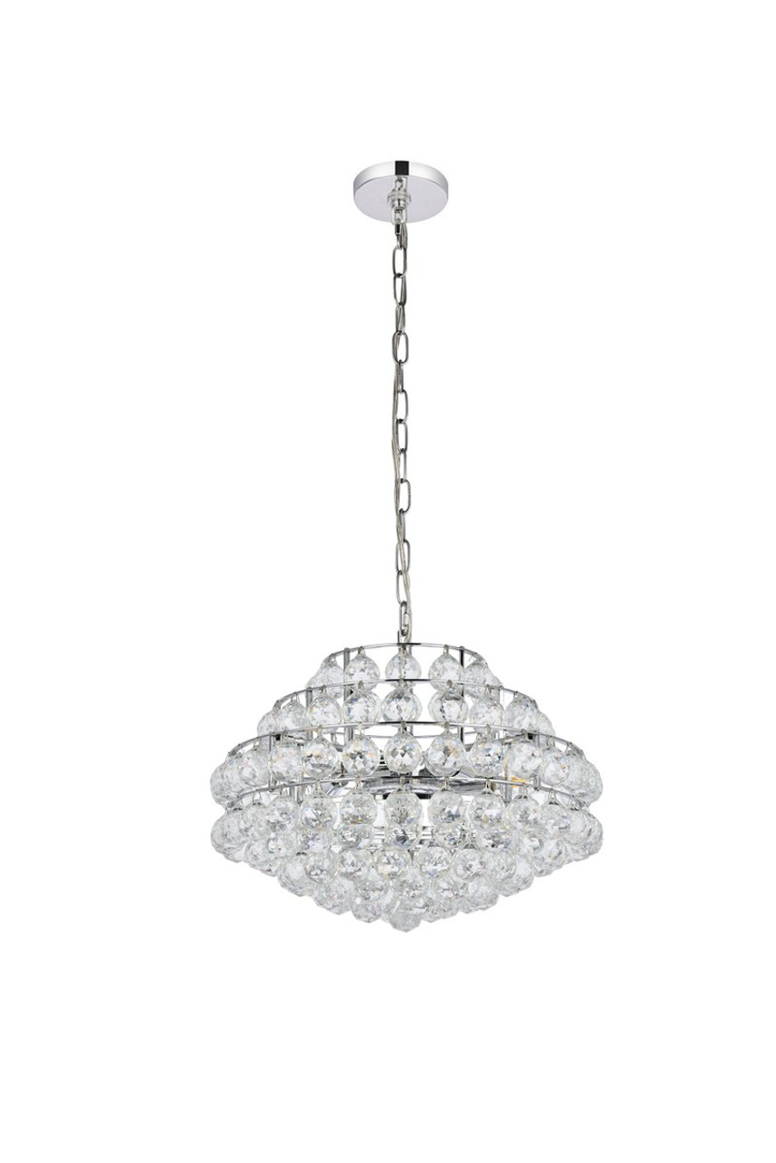 Elegant Lighting 1106D18C Savannah 18 inch pendant in chrome