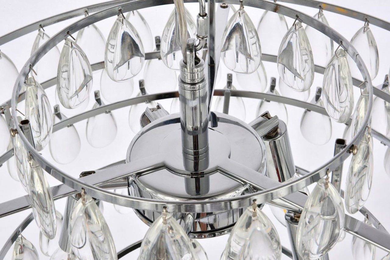 Elegant Lighting 1102D20C Mila 20 inch pendant in chrome