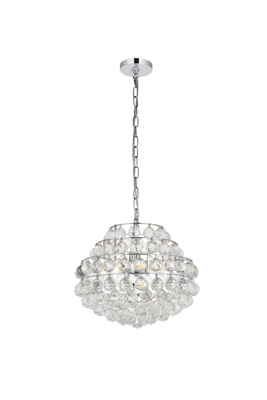 Elegant Lighting 1106D16C Savannah 16 inch pendant in chrome