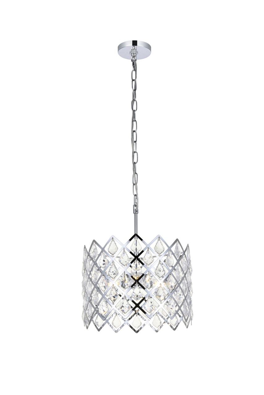 Elegant Lighting 1111D13C Lyla 13 inch pendant in chrome