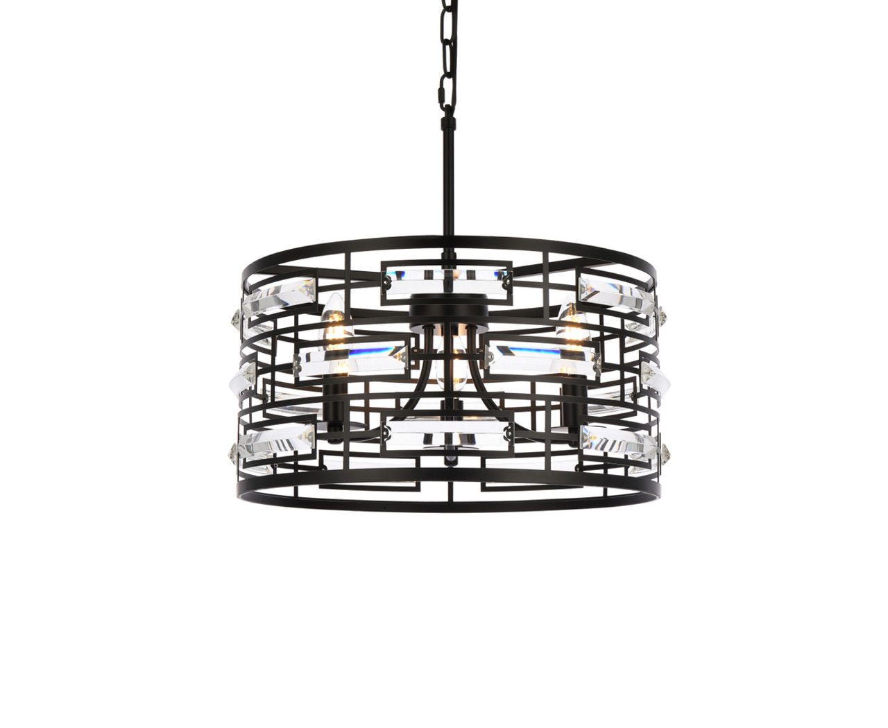 Elegant Lighting 1108D16BK Kennedy 16.5 inch pendant in black Elegant Lighting 1108D16BK Kennedy 16.5 inch pendant in black