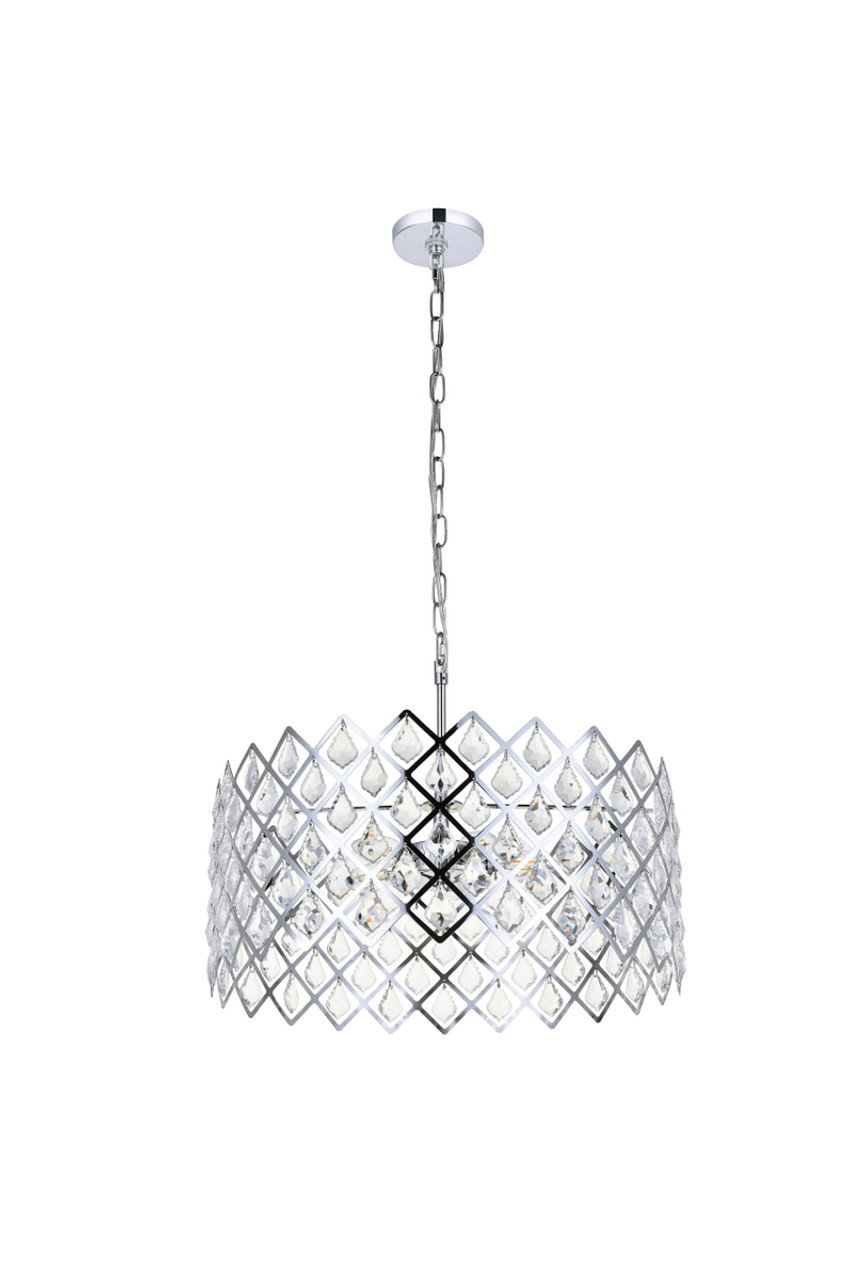 Elegant Lighting 1111D21C Lyla 21 inch pendant in chrome