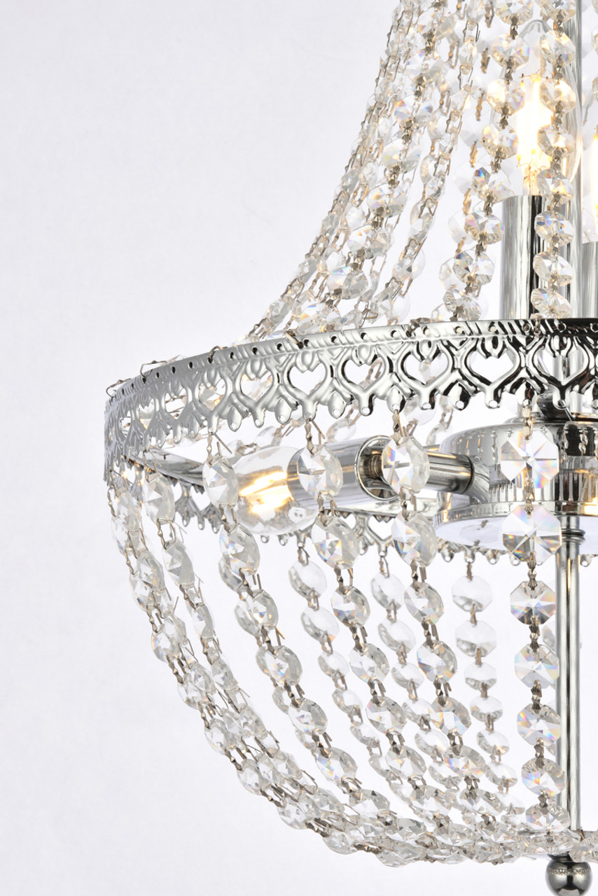 Elegant Lighting 1113D14C Valeria 14 inch pendant in chrome