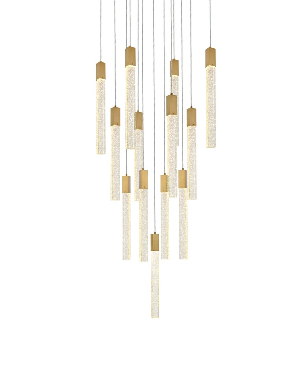 Elegant Lighting 2066G26SG Weston 13 lights pendant in satin gold