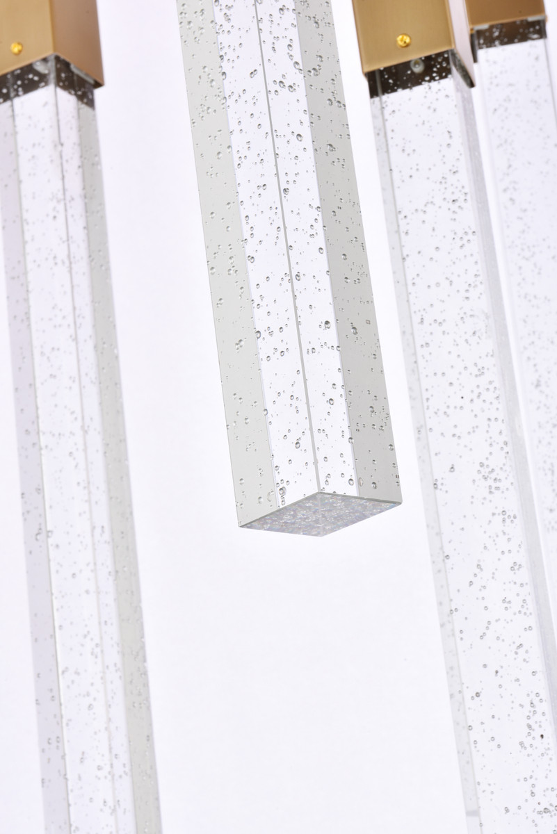 Elegant Lighting 2066G30SG Weston 16 lights pendant in satin gold