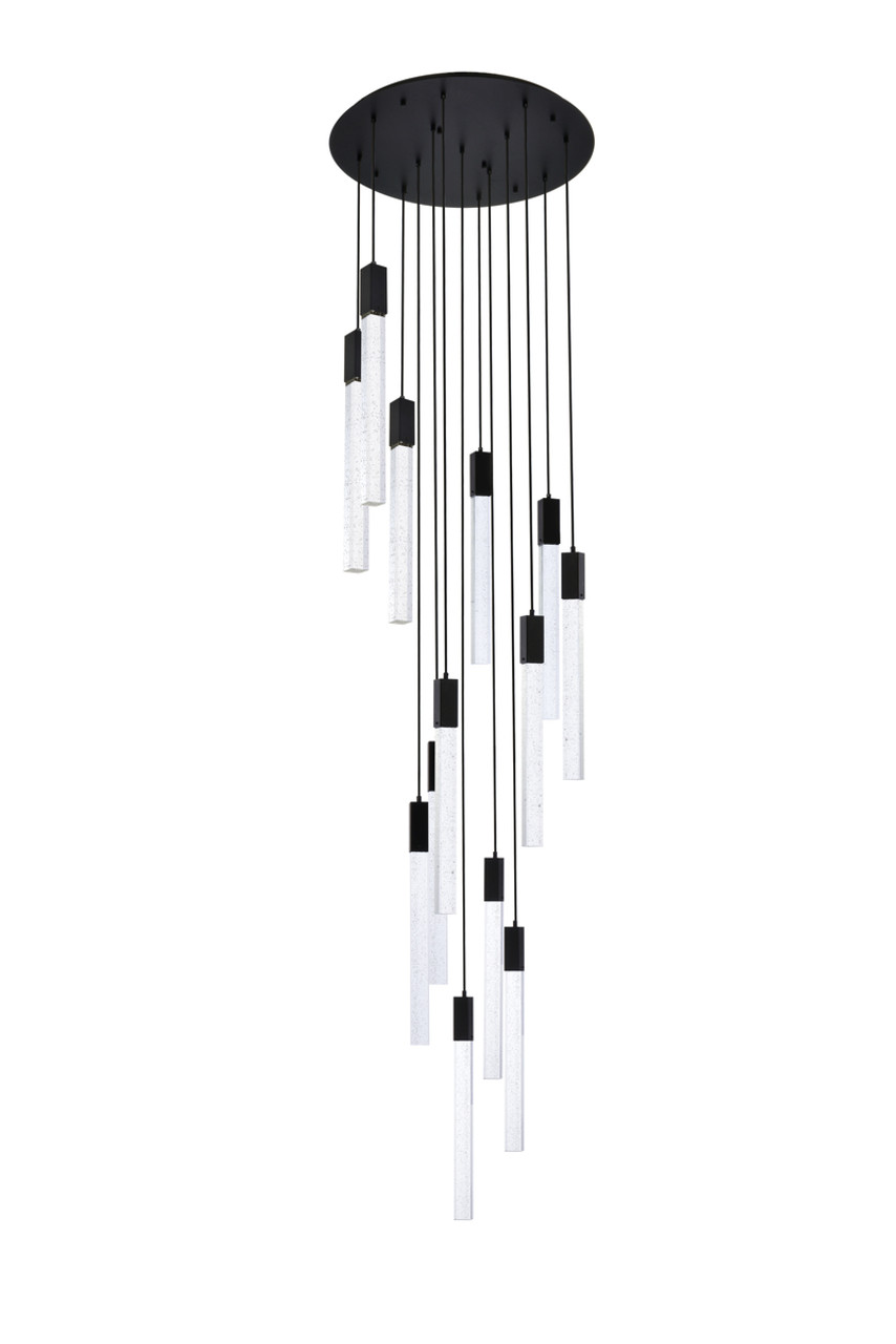 Elegant Lighting 2067G30BK Weston 13 lights pendant in black Elegant Lighting 2067G30BK Weston 13 lights pendant in black