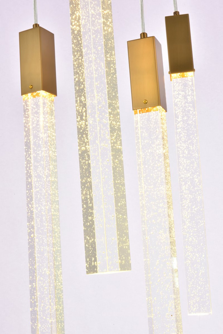 Elegant Lighting 2067G30SG Weston 13 lights pendant in satin gold