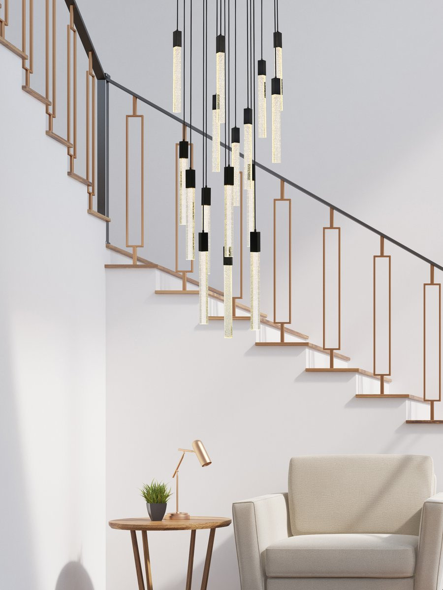 Elegant Lighting 2067G36BK Weston 16 lights pendant in black