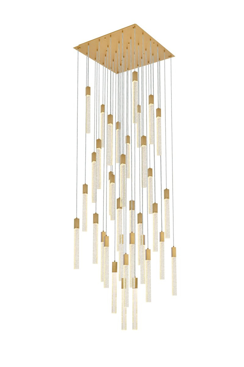 Elegant Lighting 2066G42SG Weston 36 lights pendant in satin gold