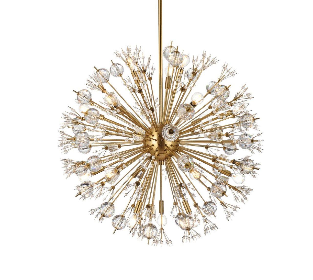 Elegant Lighting 2500D32SG Vera 32 inch crystal starburst round pendant in gold