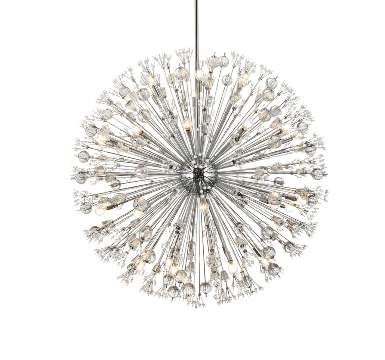 Elegant Lighting 2500D50C Vera 50 inch crystal starburst round pendant in chrome