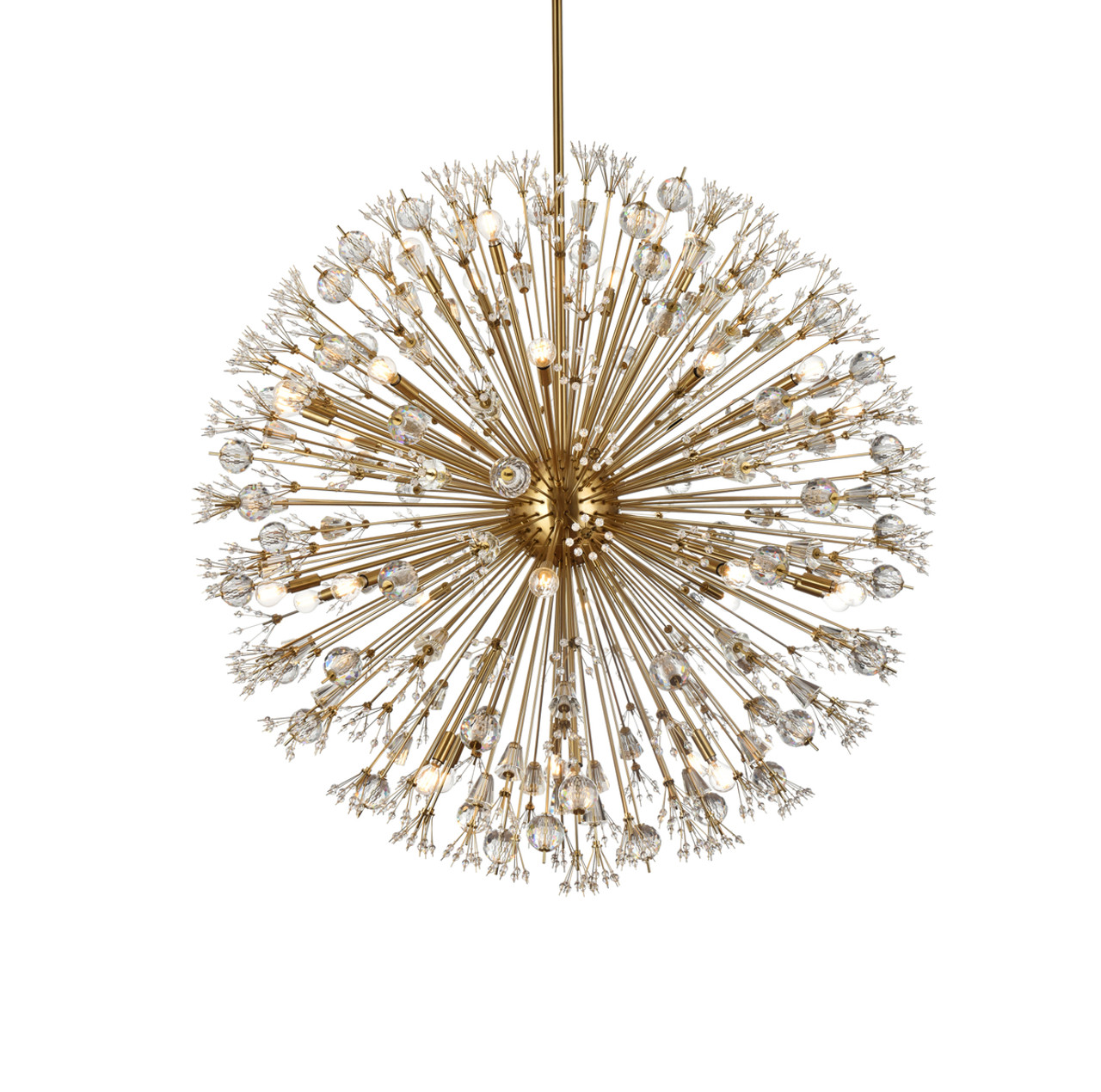 Elegant Lighting 2500D50SG Vera 50 inch crystal starburst round pendant in gold