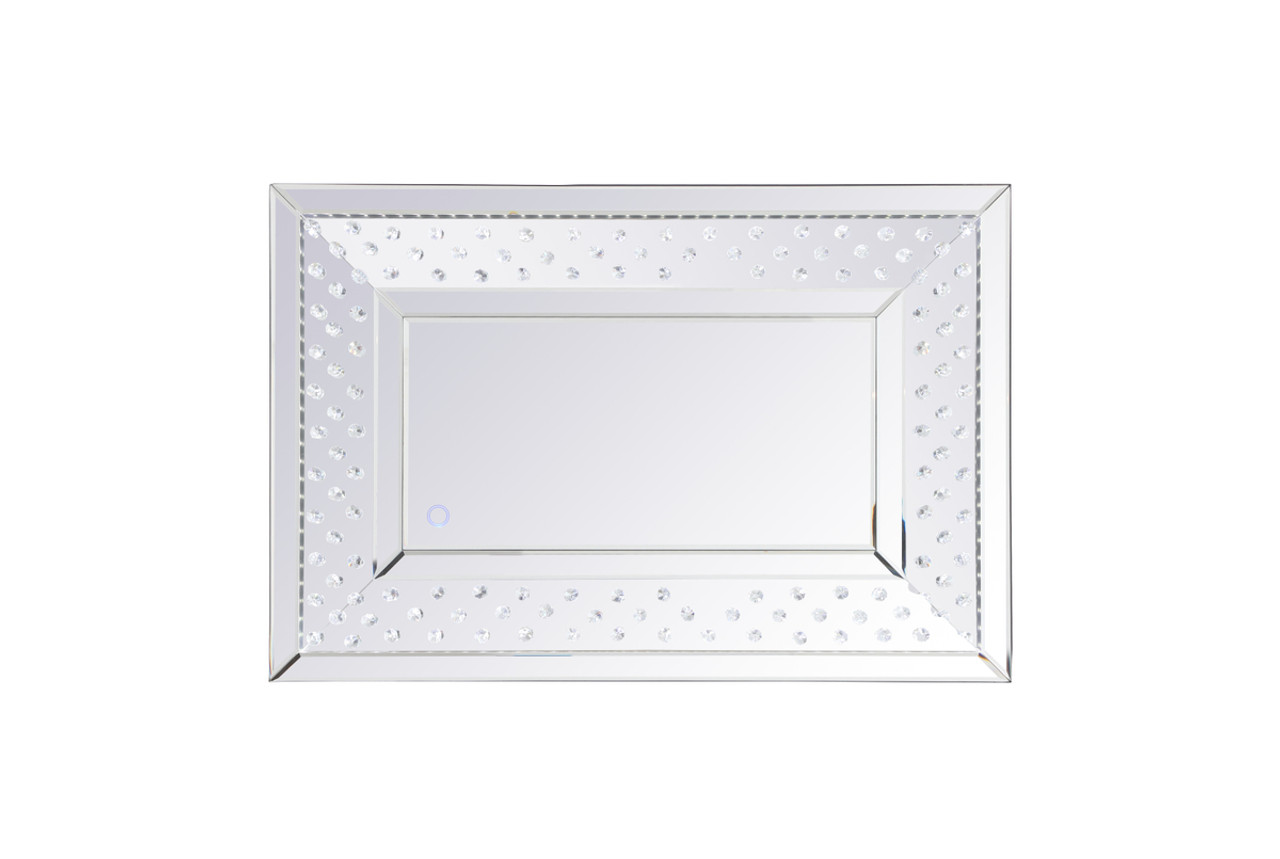 Elegant Decor MRE92030 Raiden 20 x 30 inch led crystal mirror
