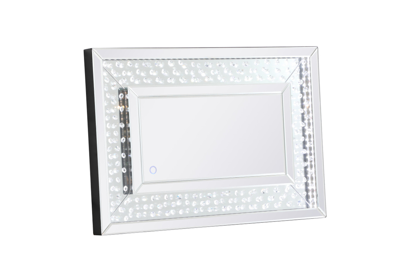 Elegant Decor MRE92030 Raiden 20 x 30 inch led crystal mirror