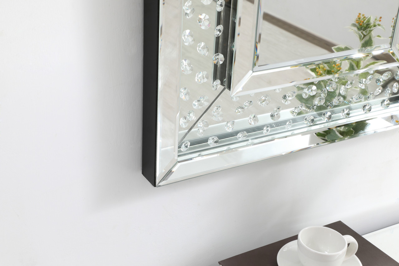 Elegant Decor MR912030 Sparkle collection crystal mirror 20 x 30 inch