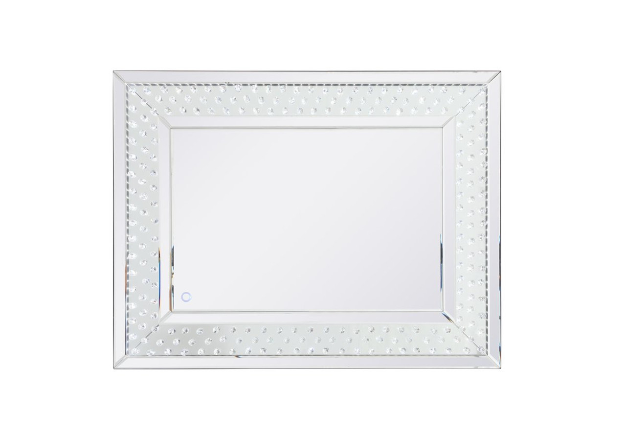 Elegant Decor MRE92836 Raiden 28 x 36 inch led crystal mirror