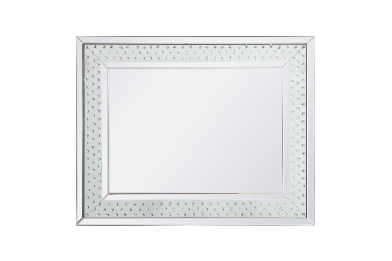 Elegant Decor MR913240 Sparkle collection crystal mirror 32 x 40 inch
