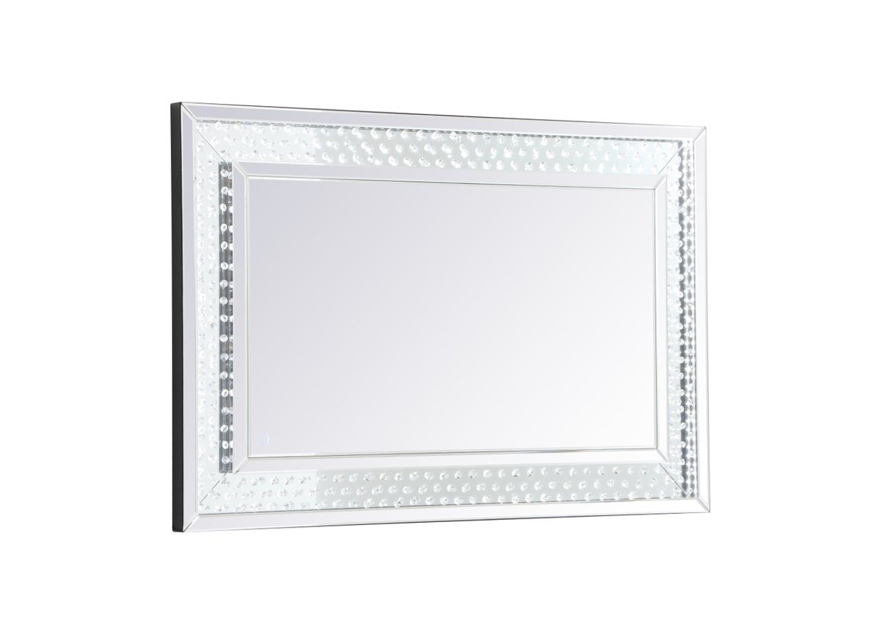 Elegant Decor MRE93248 Raiden 32 x 48 inch led crystal mirror