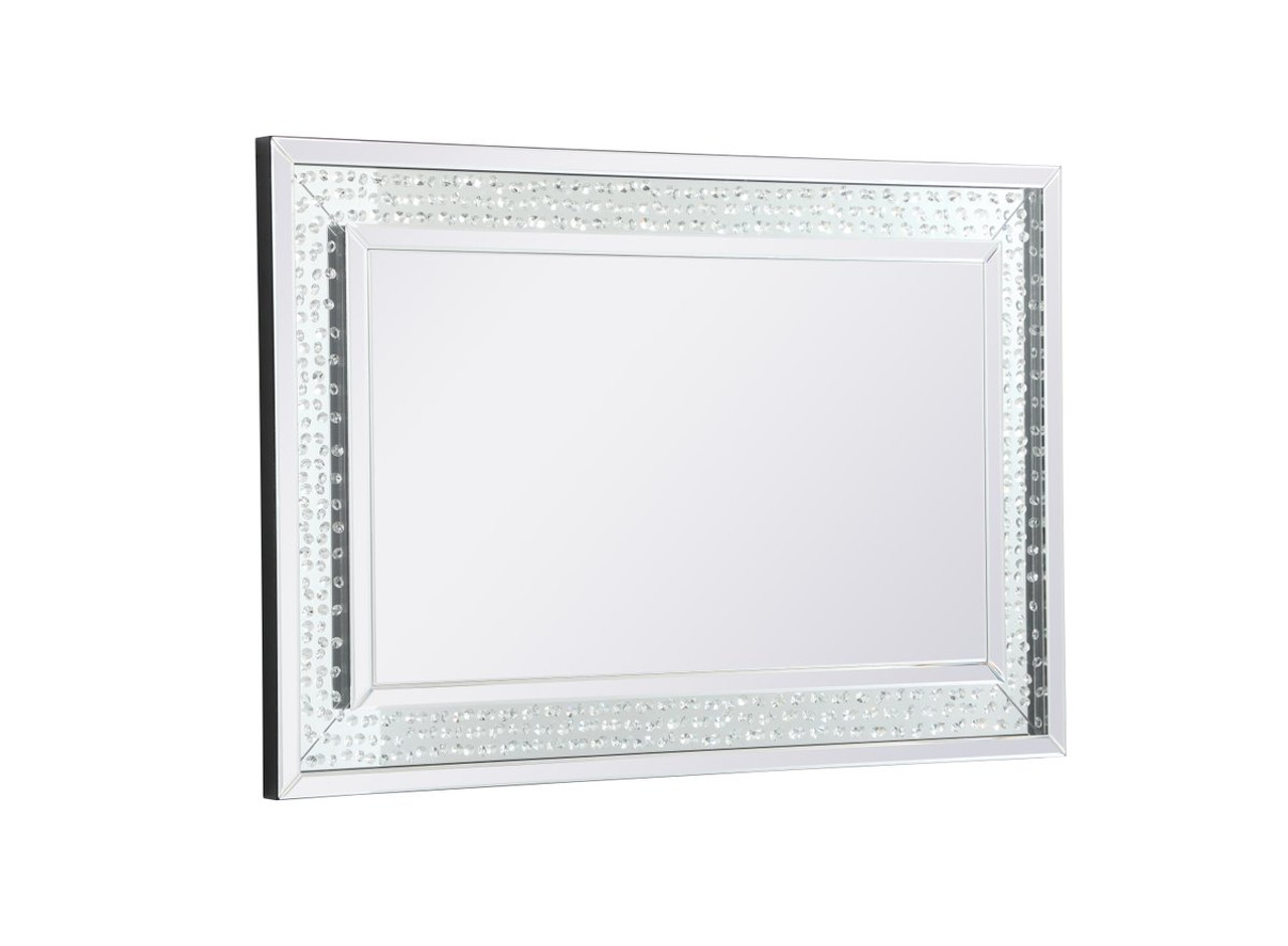 Elegant Decor MR913248 Sparkle collection crystal mirror 32 x 48 inch