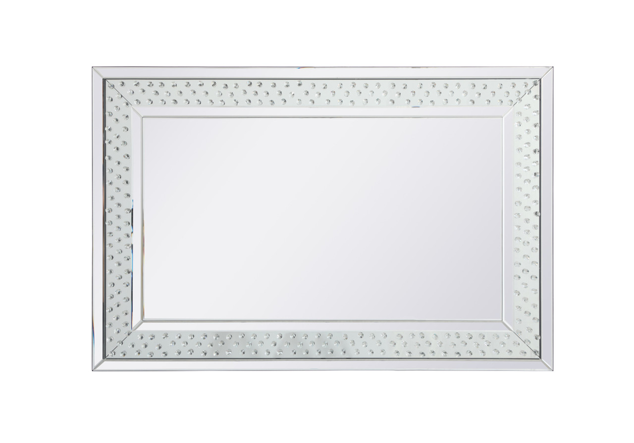 Elegant Decor MR913248 Sparkle collection crystal mirror 32 x 48 inch