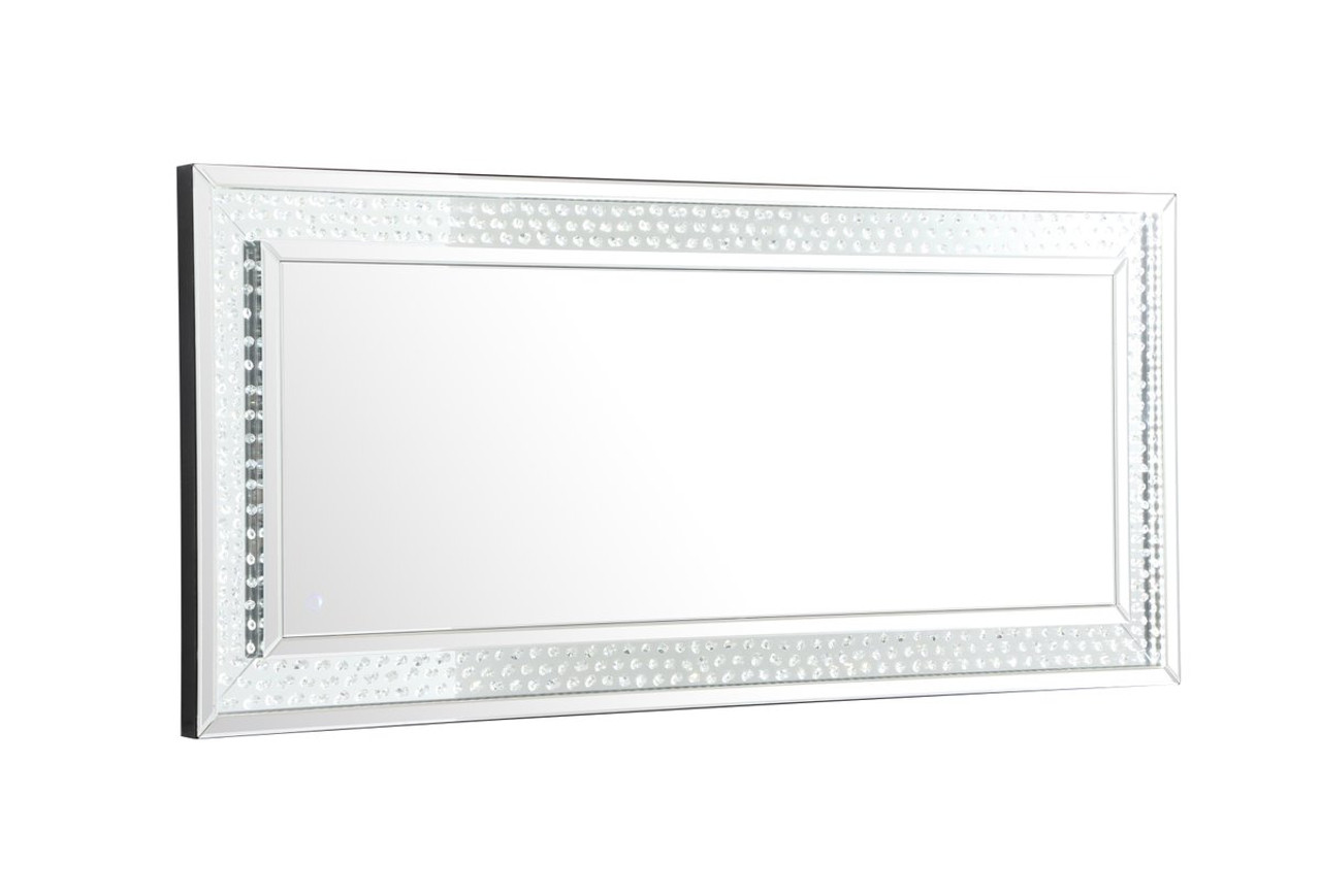 Elegant Decor MRE93272 Raiden 32 x 72 inch led crystal mirror