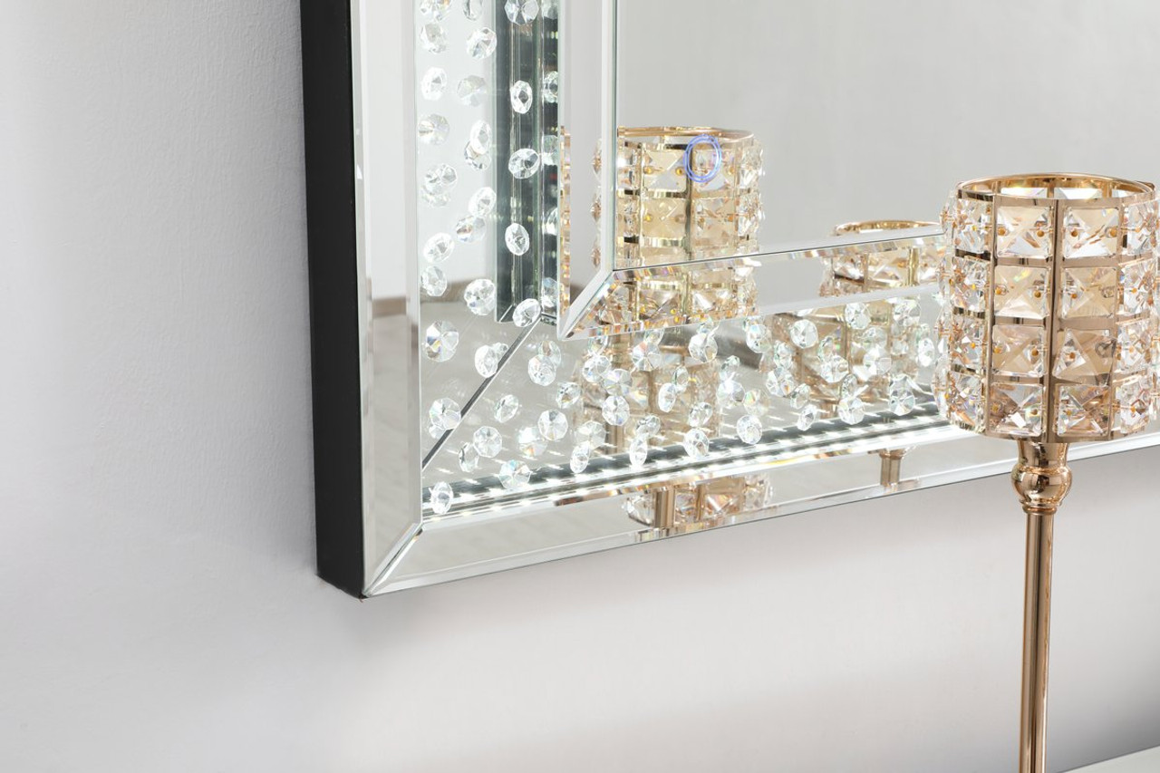 Elegant Decor MRE93660 Raiden 36 x 60 inch led crystal mirror
