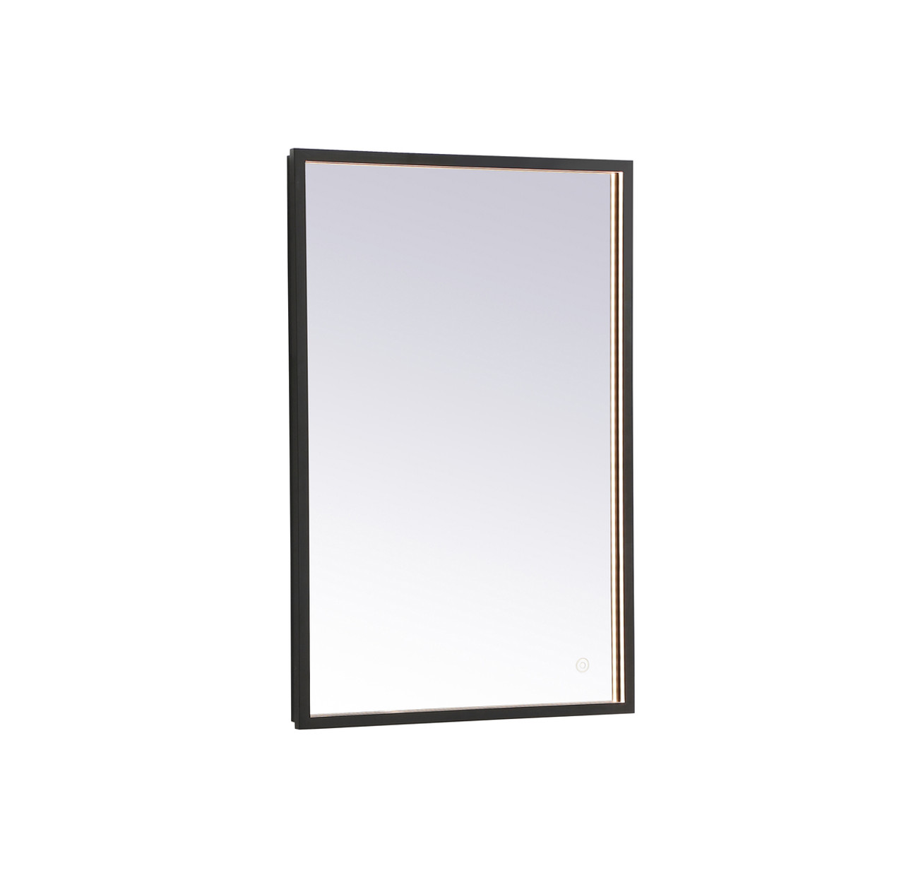 Elegant Decor MRE62030BK Pier 20x30 inch LED mirror with adjustable color temperature 3000K/4200K/6400K in black