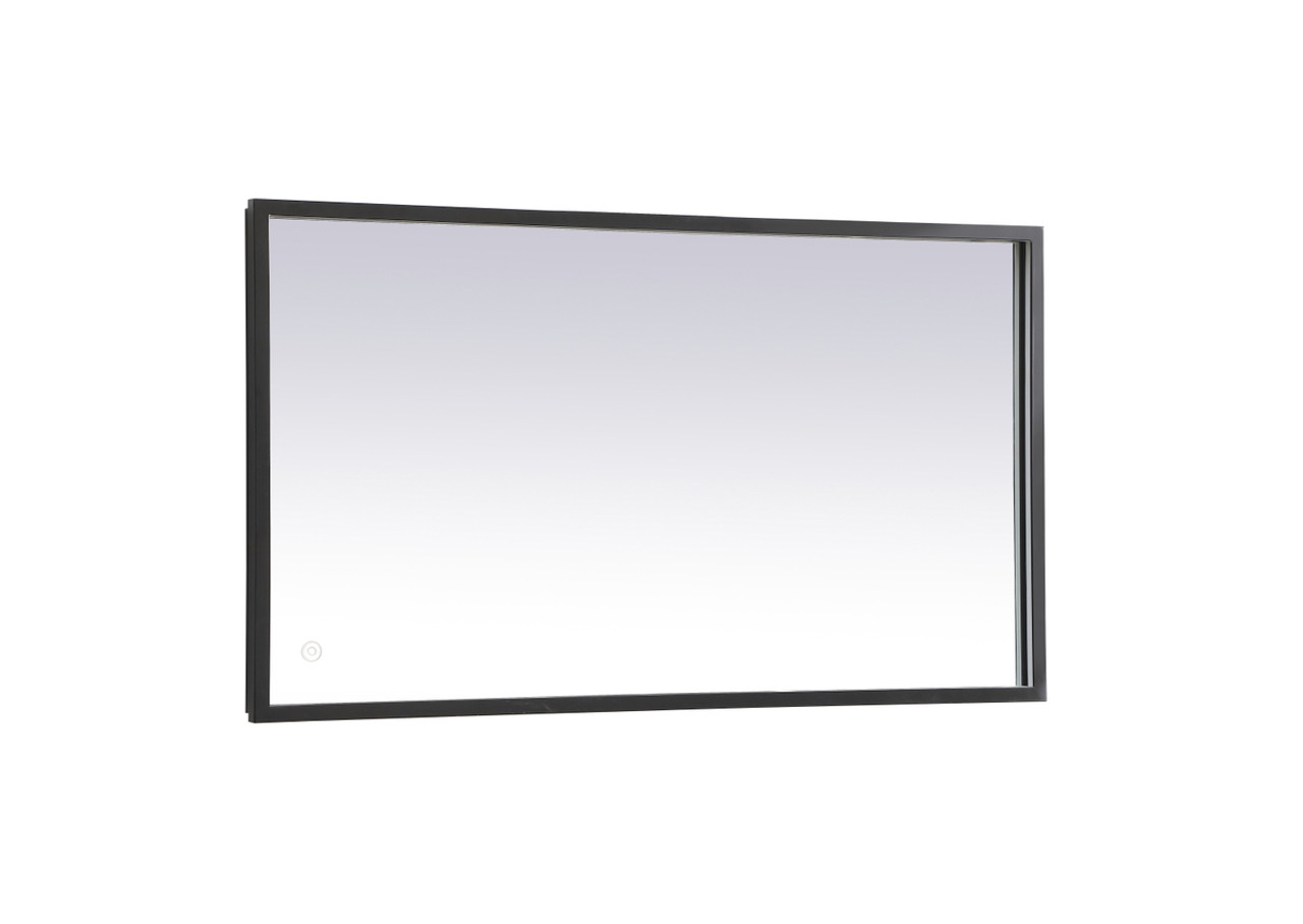 Elegant Decor MRE62036BK Pier 20x36 inch LED mirror with adjustable color temperature 3000K/4200K/6400K in black