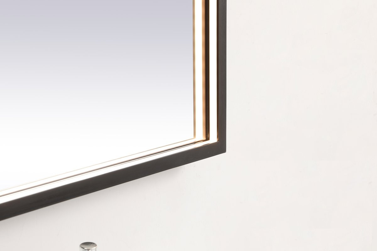 Elegant Decor MRE62040BK Pier 20x40 inch LED mirror with adjustable color temperature 3000K/4200K/6400K in black