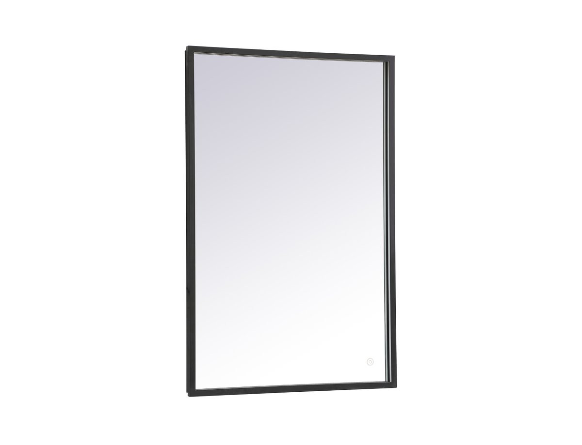 Elegant Decor MRE62040BK Pier 20x40 inch LED mirror with adjustable color temperature 3000K/4200K/6400K in black