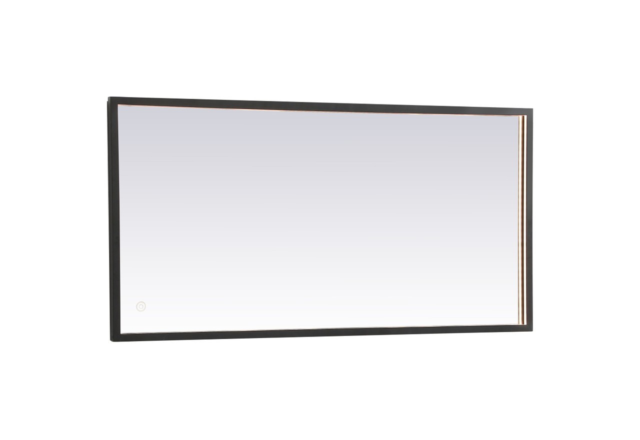 Elegant Decor MRE62040BK Pier 20x40 inch LED mirror with adjustable color temperature 3000K/4200K/6400K in black