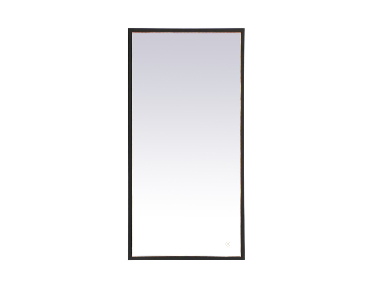 Elegant Decor MRE62040BK Pier 20x40 inch LED mirror with adjustable color temperature 3000K/4200K/6400K in black