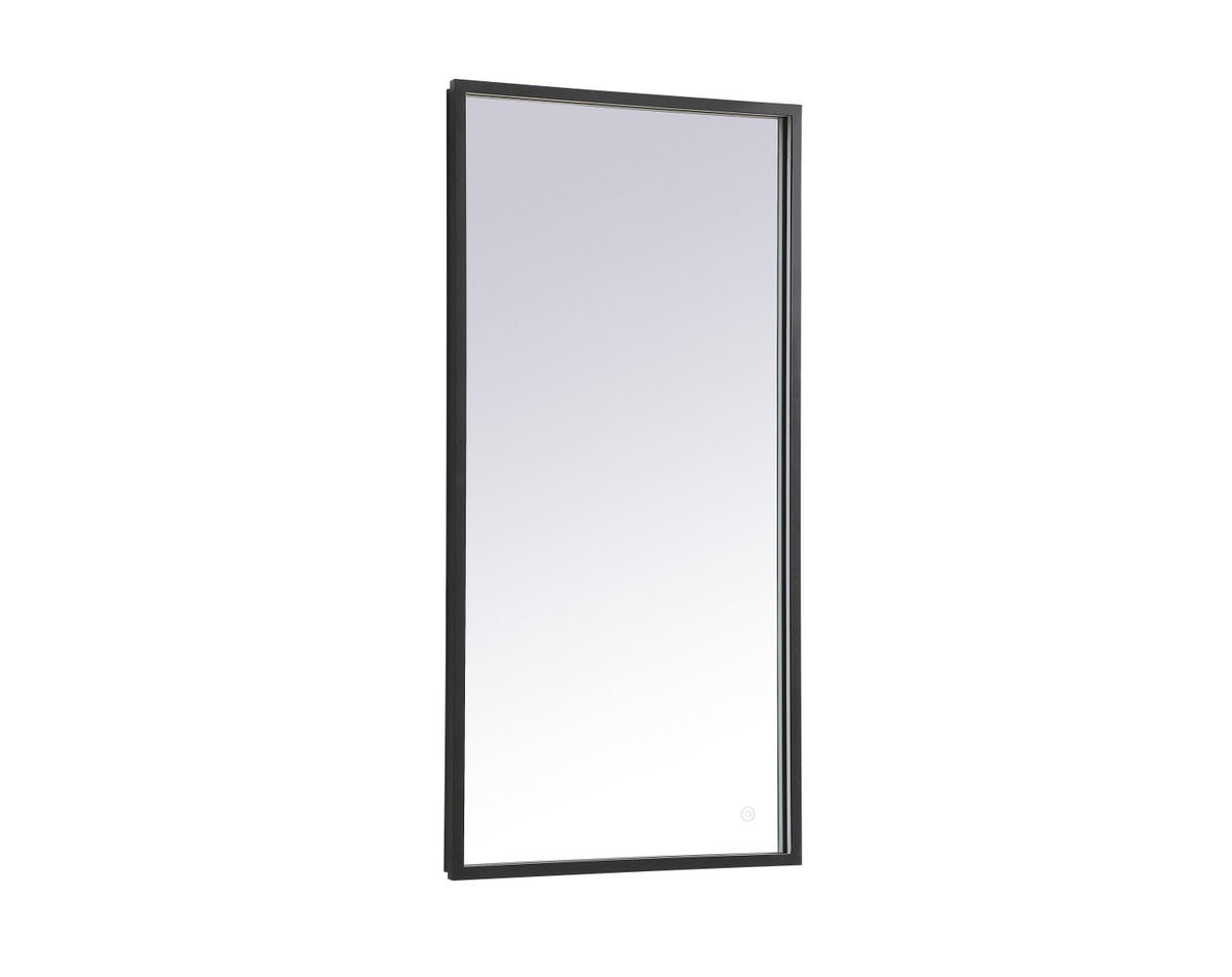 Elegant Decor MRE62040BK Pier 20x40 inch LED mirror with adjustable color temperature 3000K/4200K/6400K in black