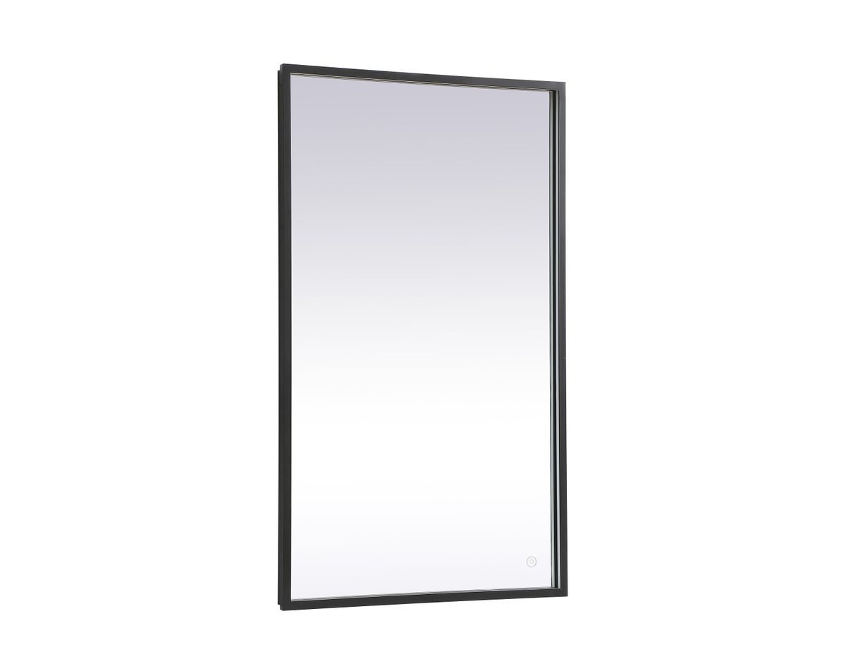 Elegant Decor MRE62430BK Pier 24x30 inch LED mirror with adjustable color temperature 3000K/4200K/6400K in black
