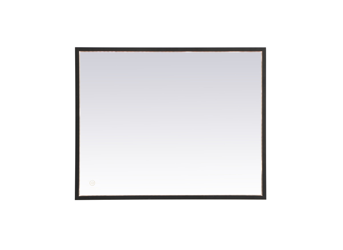 Elegant Decor MRE62430BK Pier 24x30 inch LED mirror with adjustable color temperature 3000K/4200K/6400K in black