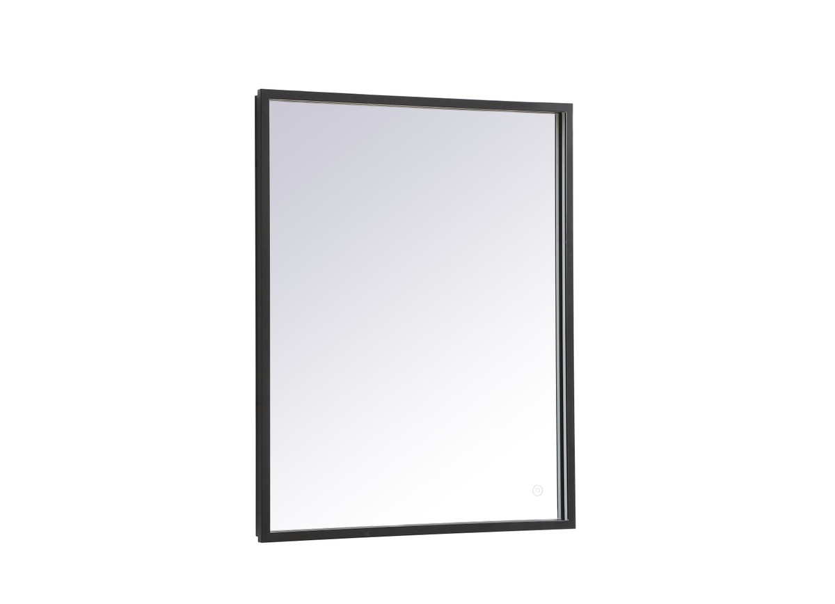 Elegant Decor MRE62430BK Pier 24x30 inch LED mirror with adjustable color temperature 3000K/4200K/6400K in black