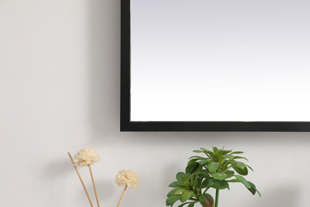 Elegant Decor MRE62436BK Pier 24x36 inch LED mirror with adjustable color temperature 3000K/4200K/6400K in black
