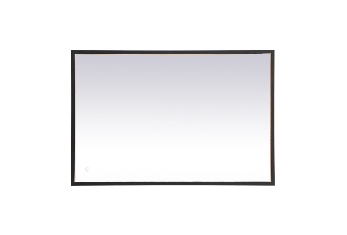 Elegant Decor MRE62436BK Pier 24x36 inch LED mirror with adjustable color temperature 3000K/4200K/6400K in black