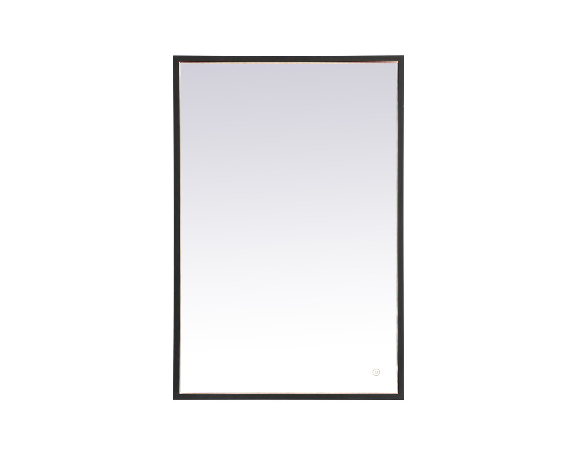 Elegant Decor MRE62436BK Pier 24x36 inch LED mirror with adjustable color temperature 3000K/4200K/6400K in black