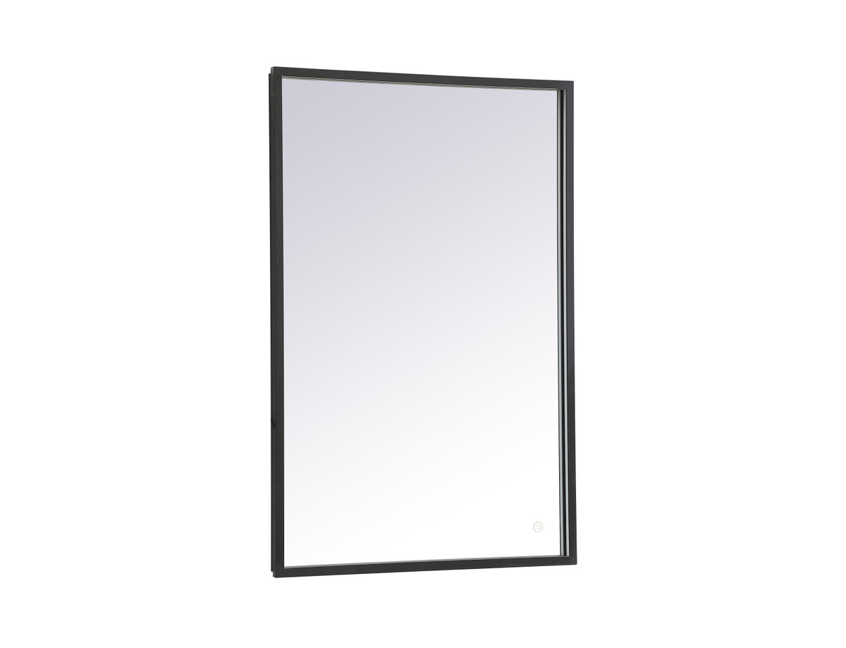 Elegant Decor MRE62436BK Pier 24x36 inch LED mirror with adjustable color temperature 3000K/4200K/6400K in black