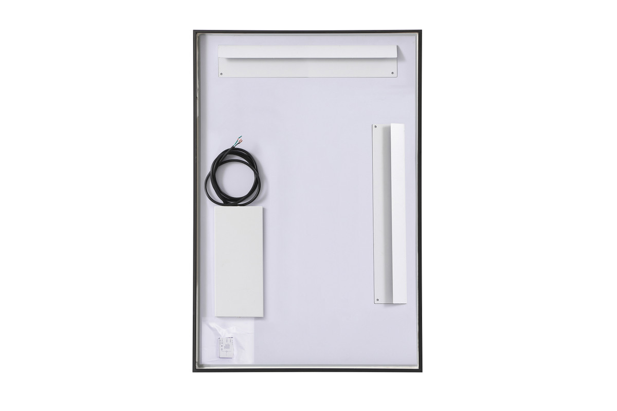 Elegant Decor MRE62436BK Pier 24x36 inch LED mirror with adjustable color temperature 3000K/4200K/6400K in black
