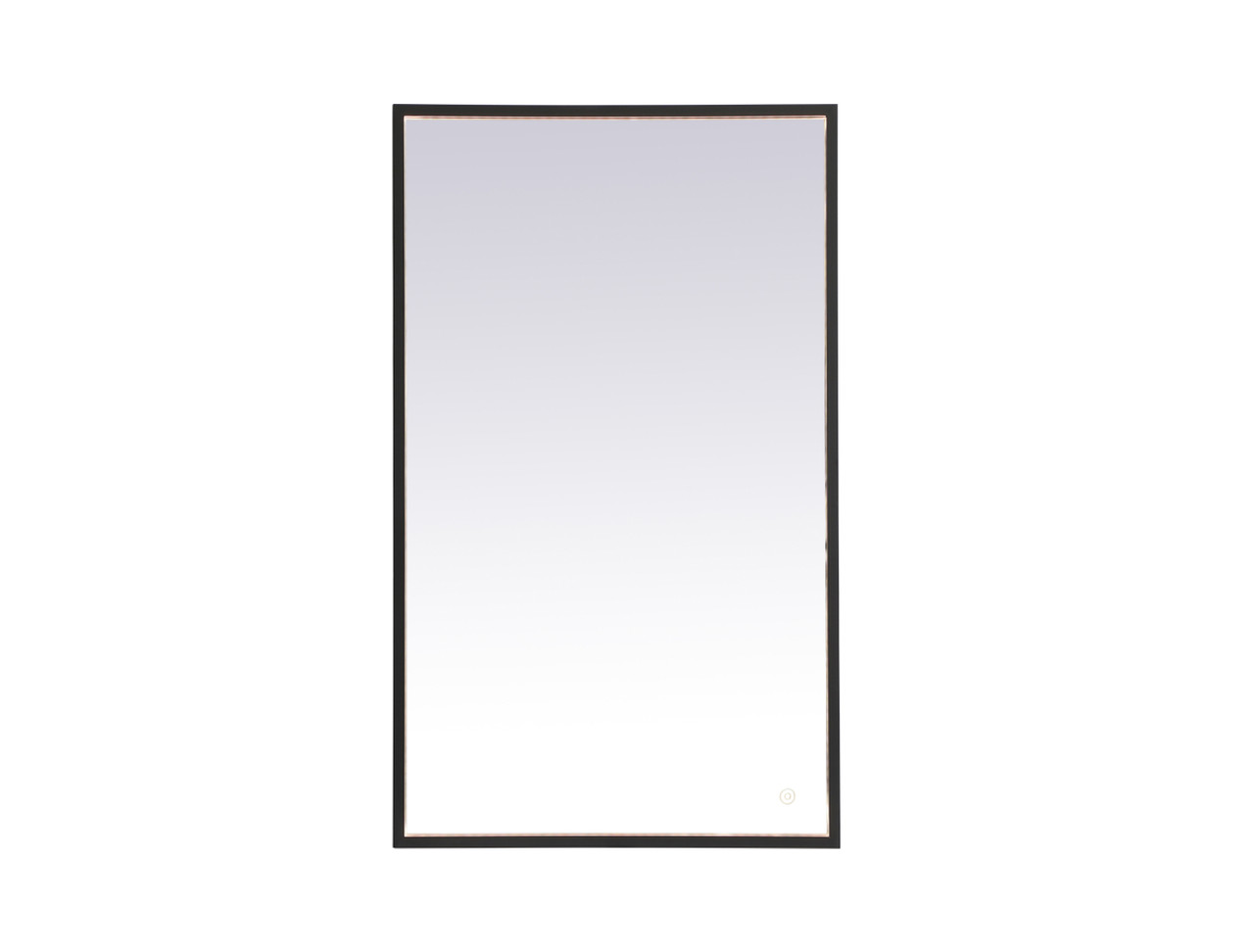 Elegant Decor MRE62440BK Pier 24x40 inch LED mirror with adjustable color temperature 3000K/4200K/6400K in black