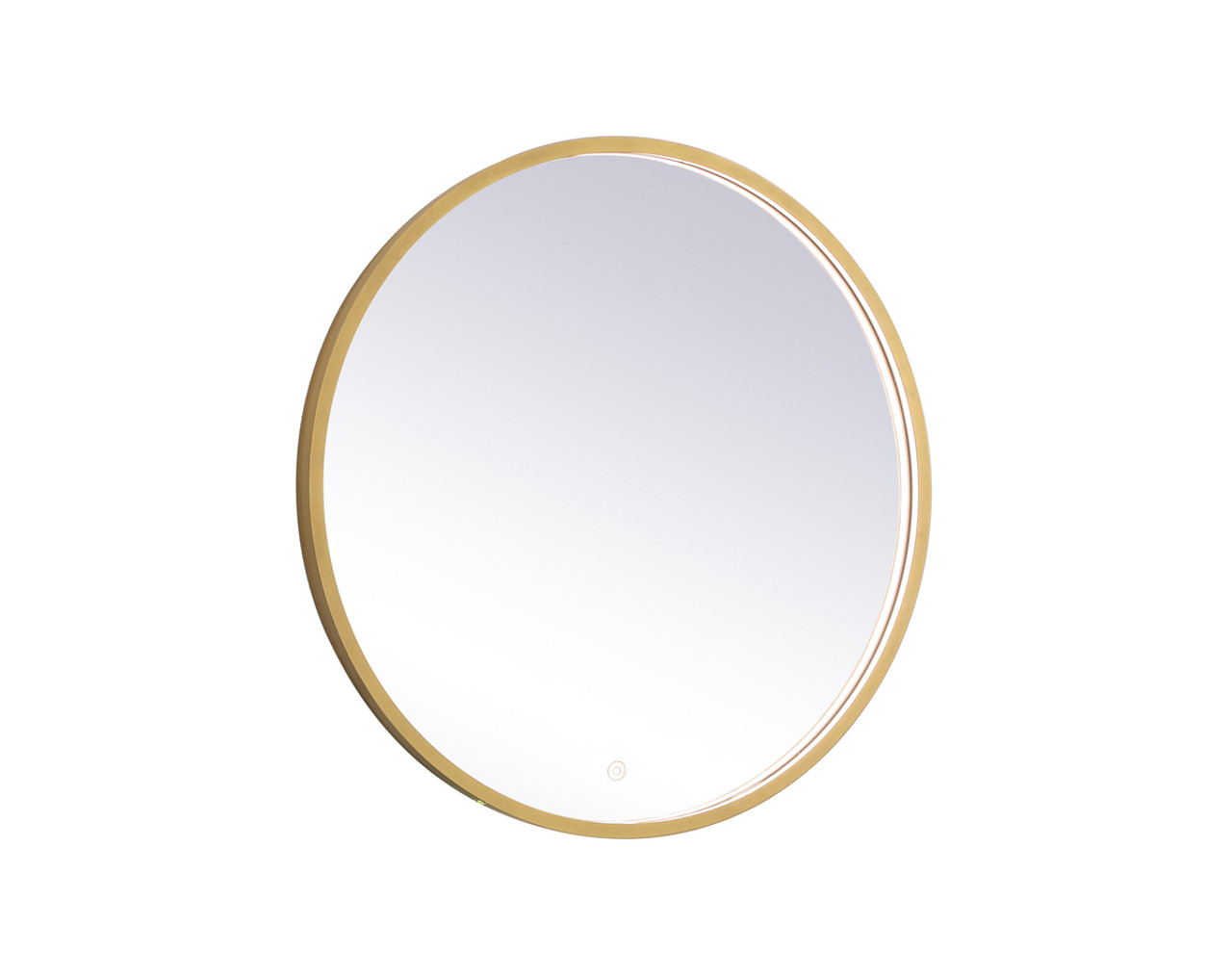 Elegant Decor MRE6028BR Pier 28 inch LED mirror with adjustable color temperature 3000K/4200K/6400K in brass
