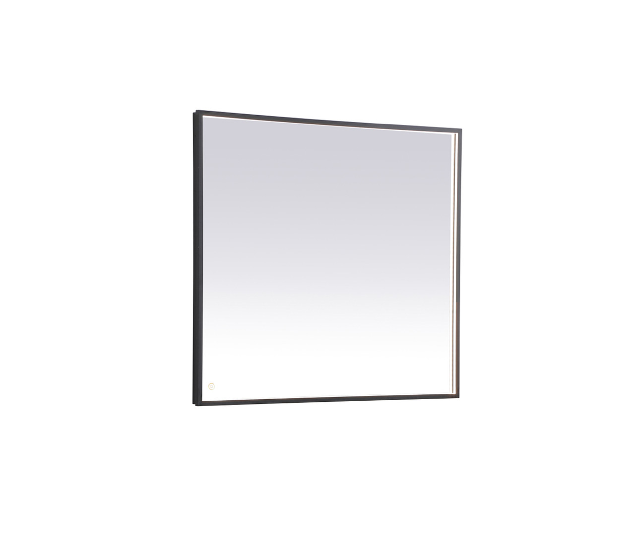 Elegant Decor MRE63640BK Pier 36x40 inch LED mirror with adjustable color temperature 3000K/4200K/6400K in black