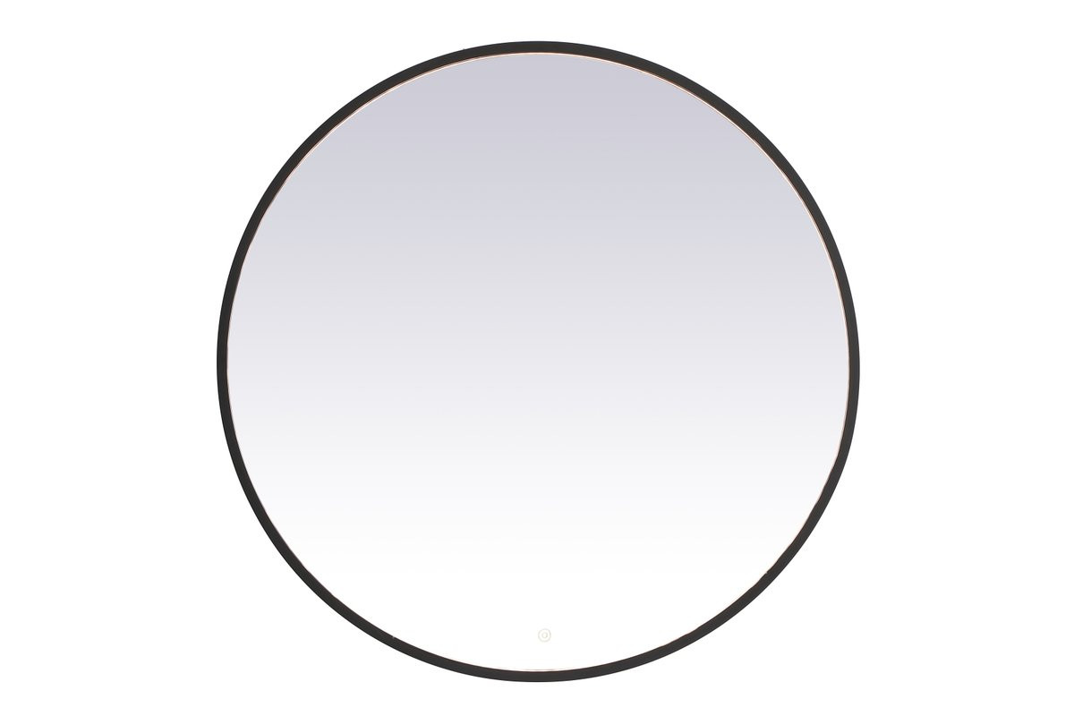 Elegant Decor MRE6042BK Pier 42 inch LED mirror with adjustable color temperature 3000K/4200K/6400K in black