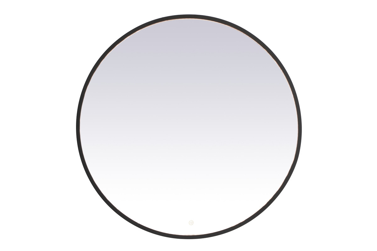Elegant Decor MRE6042BK Pier 42 inch LED mirror with adjustable color temperature 3000K/4200K/6400K in black