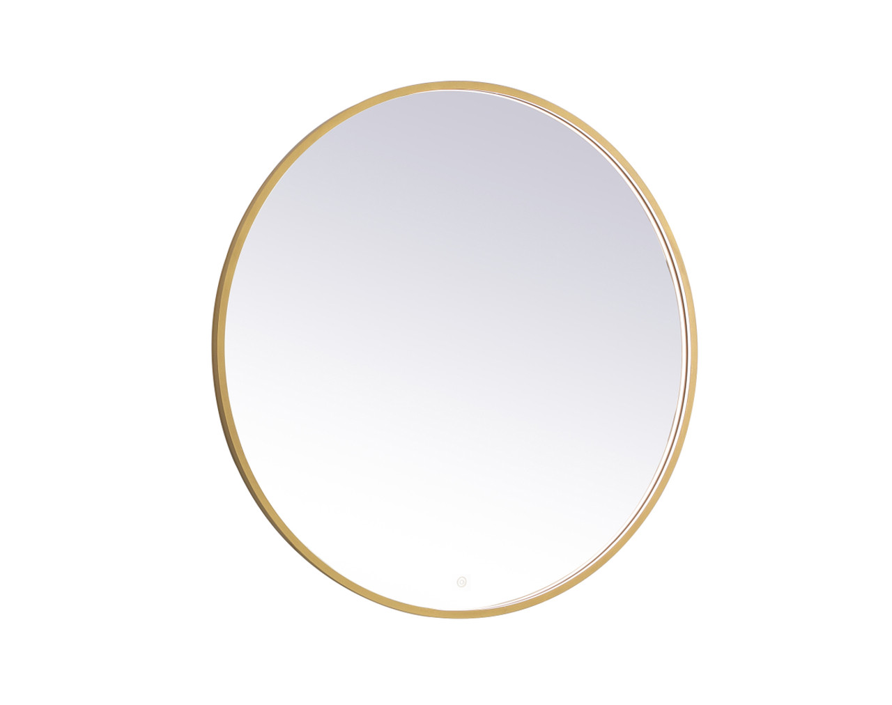 Elegant Decor MRE6042BR Pier 42 inch LED mirror with adjustable color temperature 3000K/4200K/6400K in brass