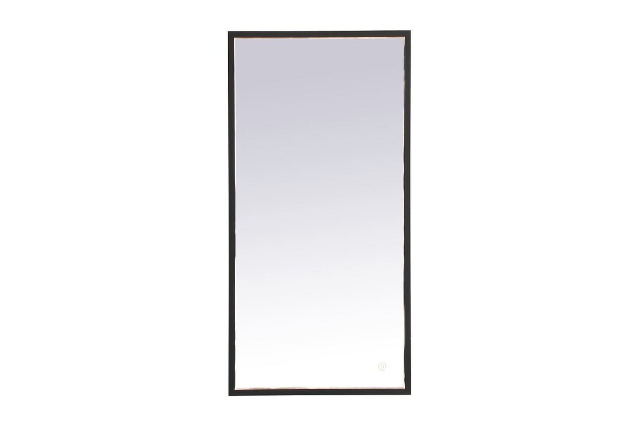 Elegant Decor MRE6048BK Pier 48 inch LED mirror with adjustable color temperature 3000K/4200K/6400K in black