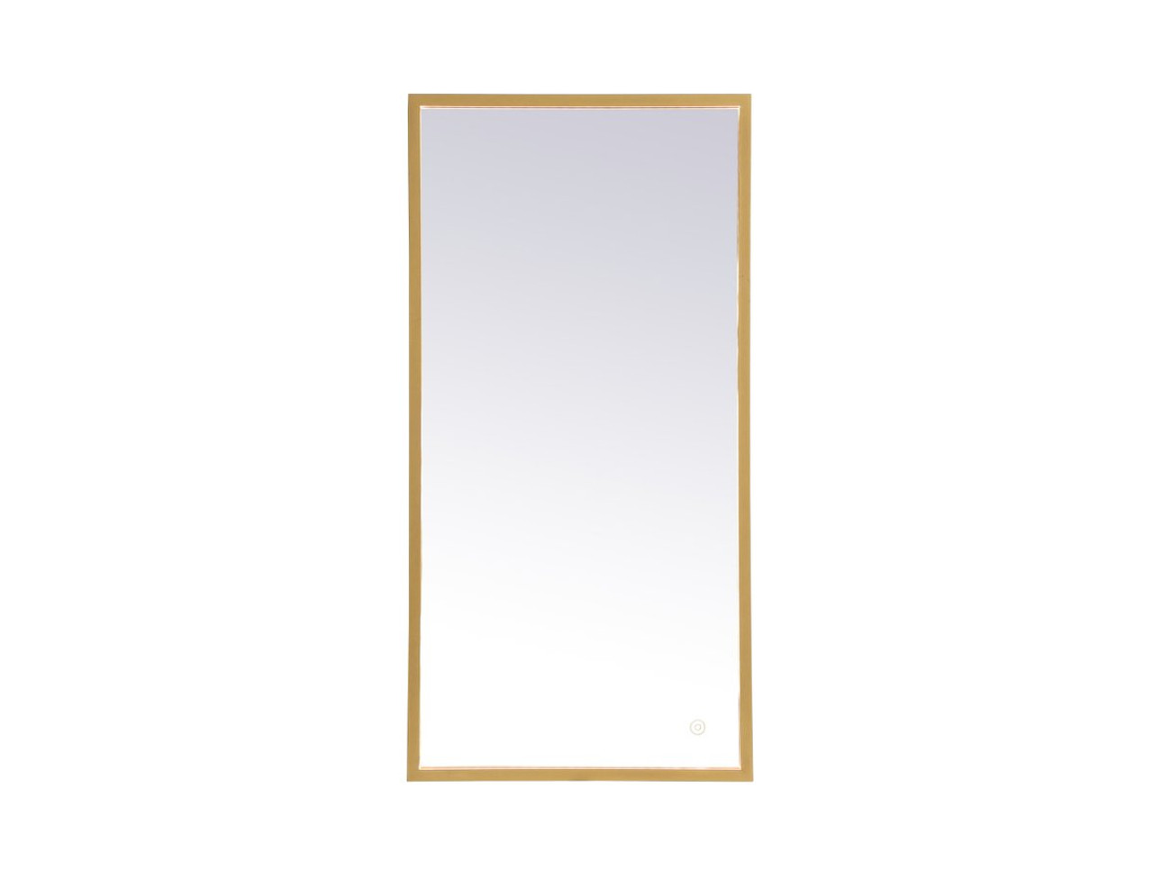 Elegant Decor MRE6048BR Pier 48 inch LED mirror with adjustable color temperature 3000K/4200K/6400K in brass